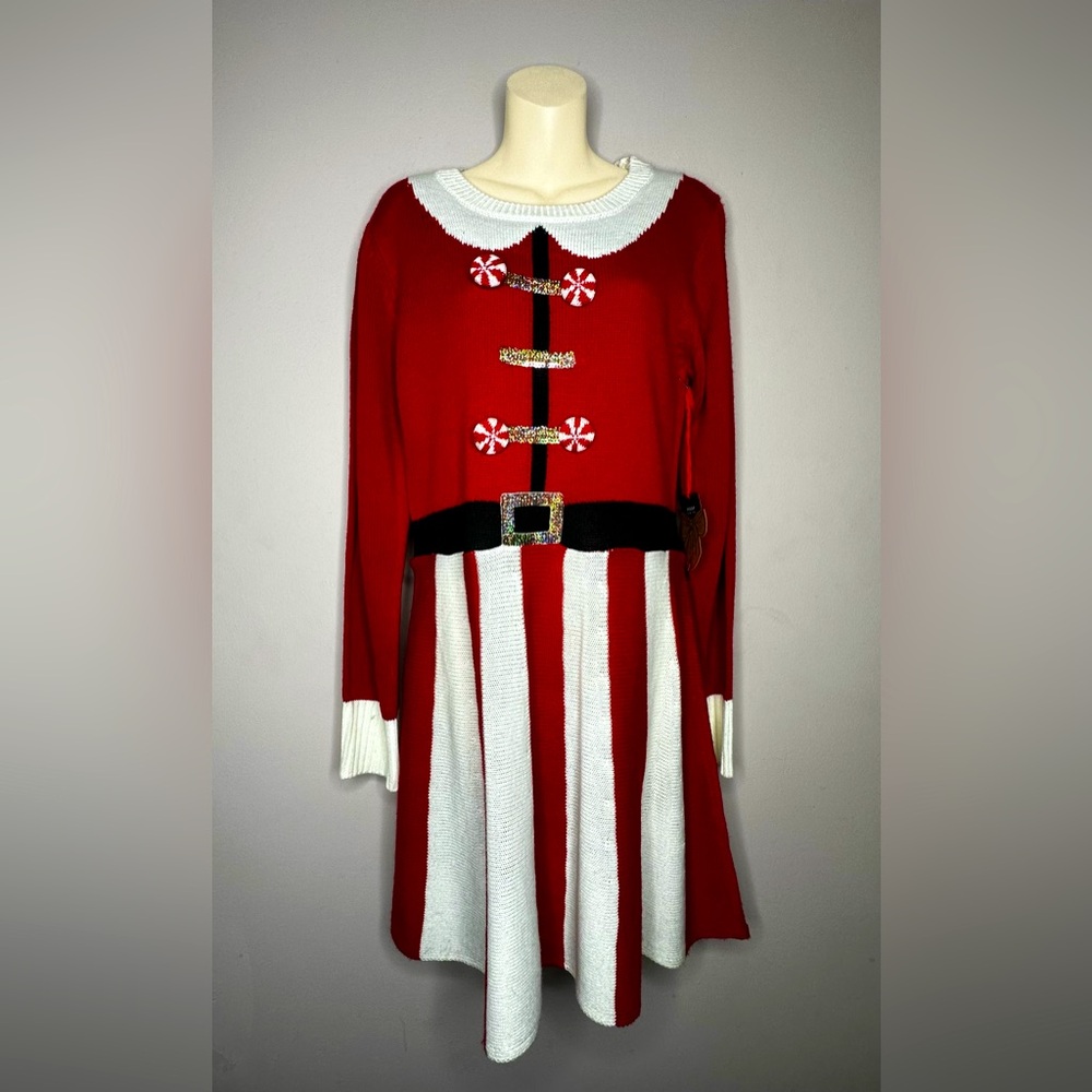 Poof! Red and White Seasonal Costume Dress
